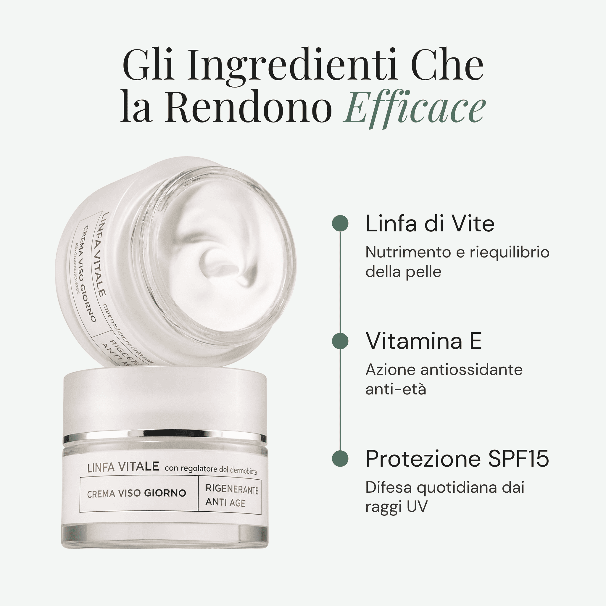 Crema Viso Giorno Linfa Vitale con Regolatore del Dermobiota