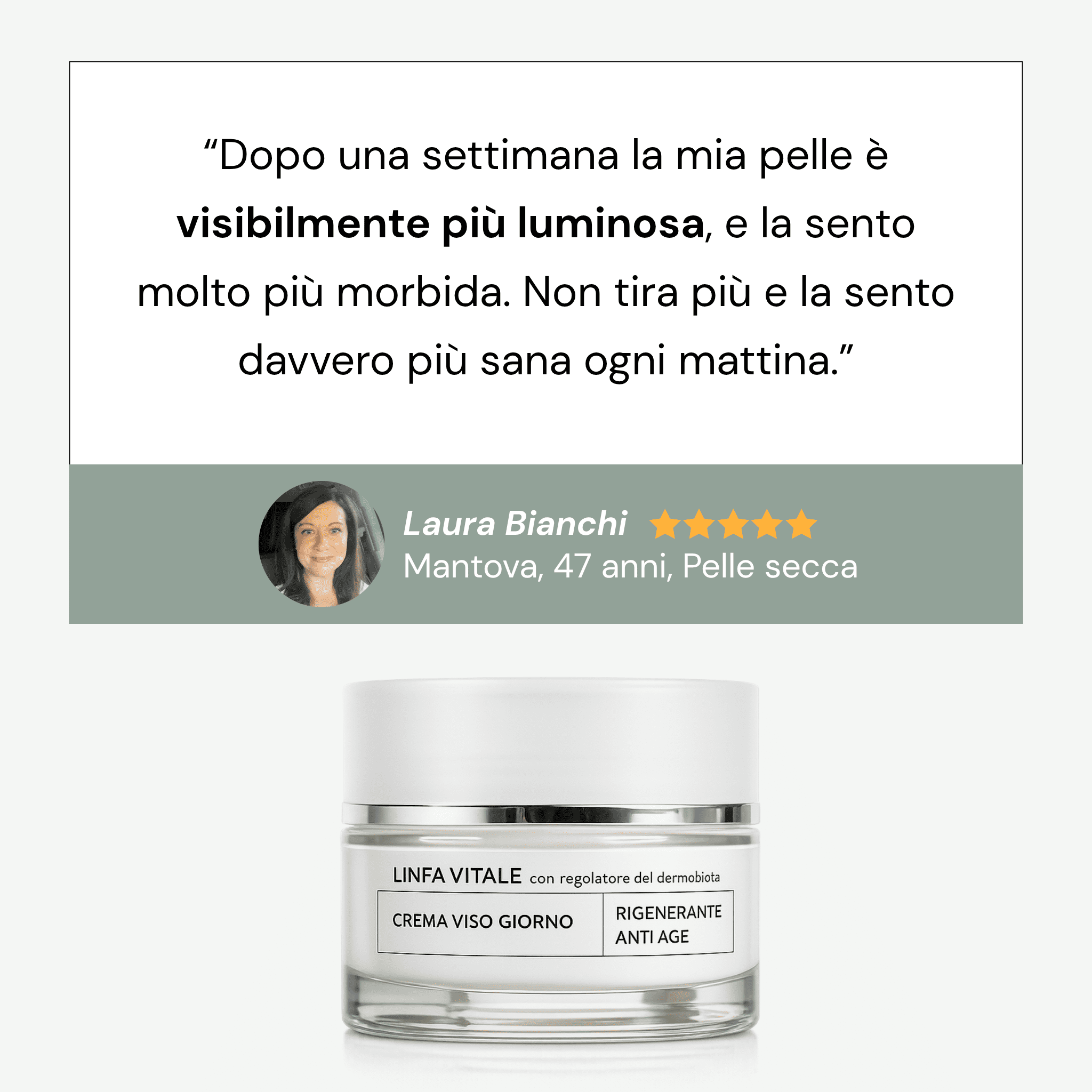 Crema Viso Giorno Linfa Vitale con Regolatore del Dermobiota