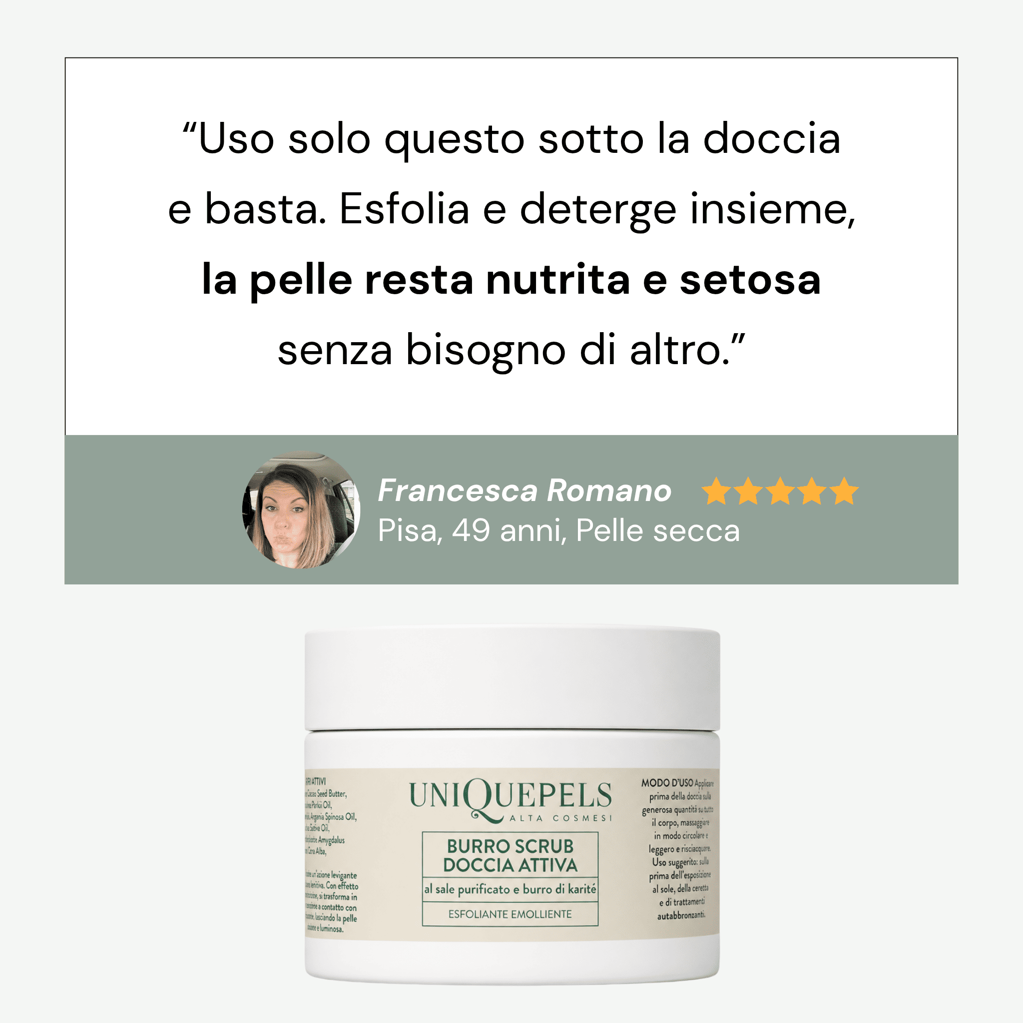 Burro Scrub Doccia Attiva