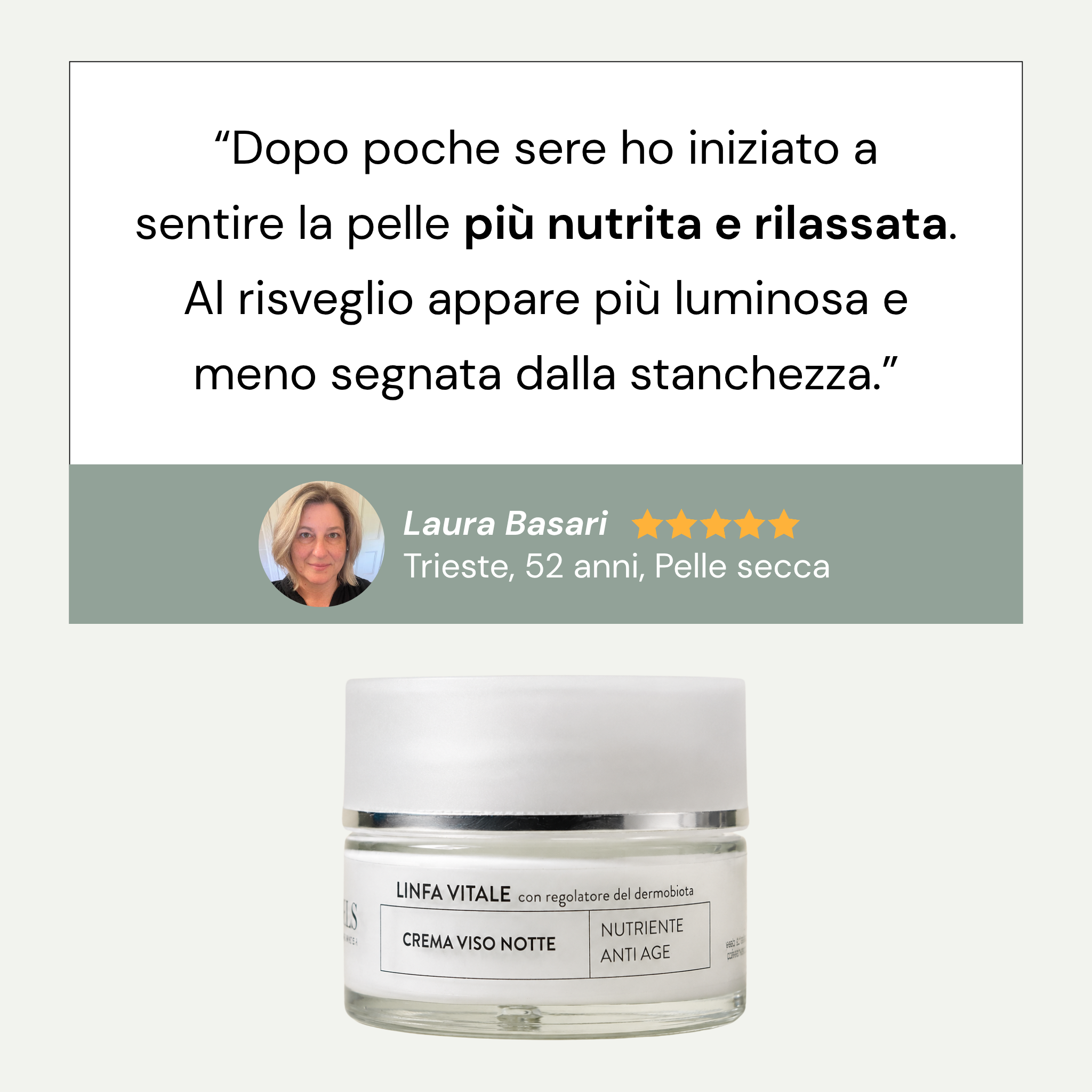Crema Viso Notte Linfa Vitale Con Regolatore Del Dermobiota
